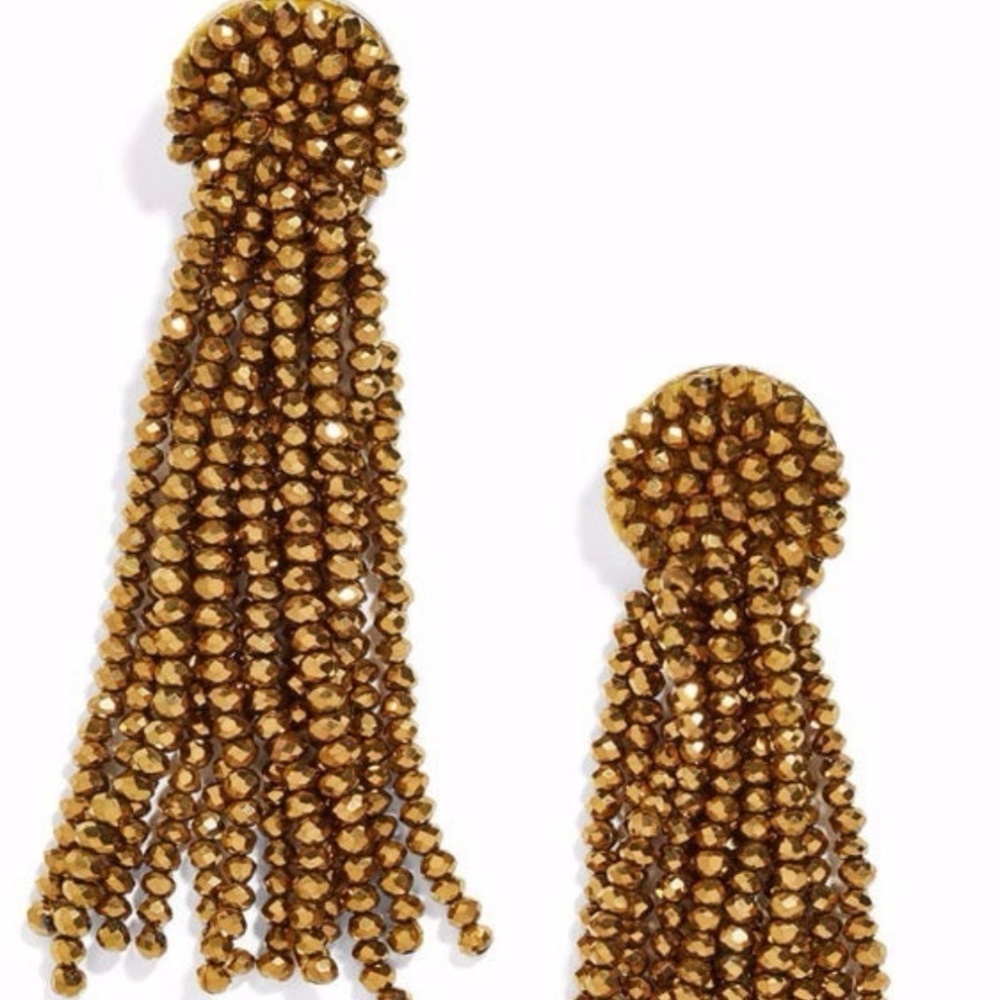 BAUBLEBAR Beaded Gold Tassel Earrings